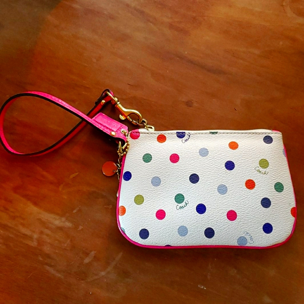 Small handled Coach Wristlet